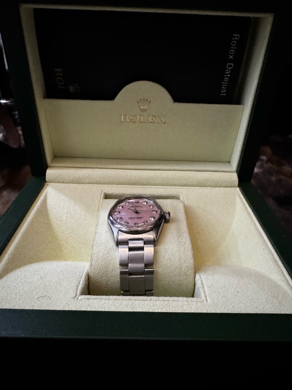 Rolex Oyster Perpetual Pink Dial Stainless Steel Watch - Picture 4 of 14